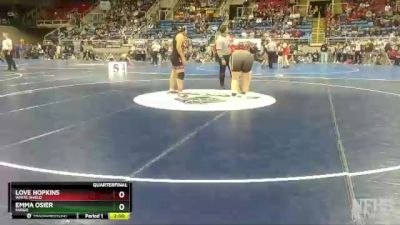 250 lbs Quarterfinal - Love Hopkins, White Shield vs Emma Osier, Fargo