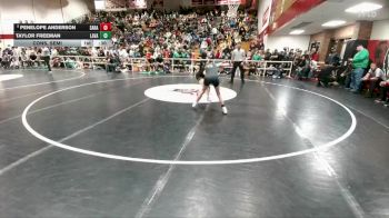 105 lbs Cons. Semi - Taylor Freeman, Lander Valley vs Penelope Anderson, Saratoga