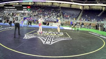 Girls-130 lbs Champ. Round 1 - Elyse Morales, Mattawan Hs Girls vs Ella Shields, Fremont Hs Girls