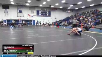 133 lbs 1st Place Match - Zach Thompson, Wisconsin-Platteville vs Aiden Evans, Loras