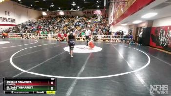 130 lbs Champ. Round 2 - Elizabeth Barrett, Wind River vs Johana Saavedra, Evanston