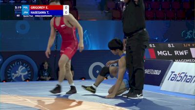 61 kg Quarterfinal - Eduard Grigorev, Poland vs Toshihiro Hasegawa, Japan