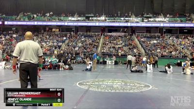 100 lbs Semifinal - Lillian Prendergast, South Brunswick vs Jenevy Olande, Mount Airy