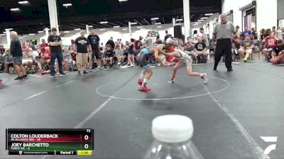 72 lbs Round 6 (8 Team) - Colton Louderback, PA Alliance Red vs Joey Barchetto, Force WC