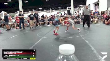72 lbs Round 6 (8 Team) - Colton Louderback, PA Alliance Red vs Joey Barchetto, Force WC
