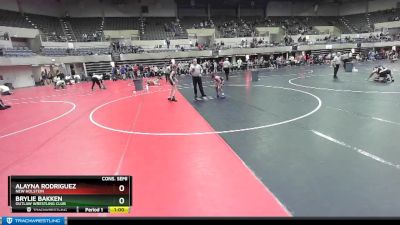 74-79 lbs Cons. Semi - Brylie Bakken, Outlaw Wrestling Club vs Alayna Rodriguez, New Holstein