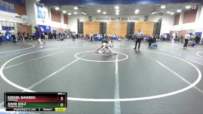 120 lbs Cons. Round 1 - Ezekiel Bayardo, Immanuel vs David Golz, Trabuco Hills