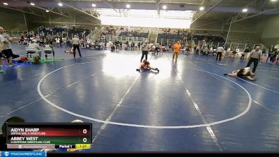 110 lbs Semifinal - Aidyn Sharp, Uintah Girl`s Wrestling vs Abbey West, Champions Wrestling Club