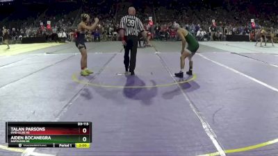 D3-113 lbs Champ. Round 1 - Talan Parsons, Ovid-Elsie HS vs Aiden Bocanegra, Napoleon HS