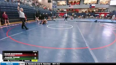 150 lbs Cons. Round 2 - Joaquin Tanabe, El Paso Franklin vs Shane Bookbinder, Dripping Springs