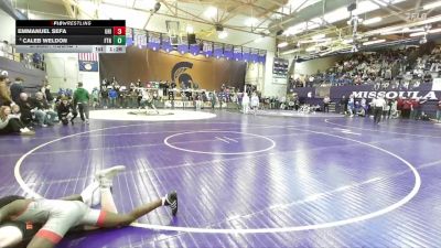 103 lbs Champ. Round 1 - Emmanuel Sefa, University High vs Caleb Weldon, Frenchtown