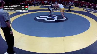 D1-215 lbs Quarterfinal - Aidan Weimer, Springboro vs Riley McPherson, Brecksville
