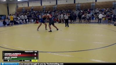 285 lbs Cons. Round 2 - Jayden Laurence, Joliet Junior College vs Brody Knapp, MN-West CC