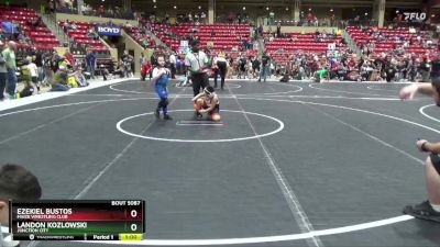 85 lbs Round 4 - Ezekiel Bustos, Maize Wrestling Club vs Landon Kozlowski, Junction City