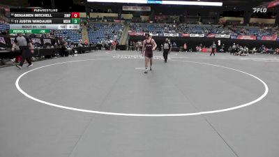 165 lbs Champ. Round 1 - 11 Justin Windauer, Montana State-Northern vs Benjamen Mitchell, Simpson