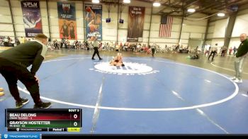 100 lbs Rd# 2 10:30am Friday - GrAyson Hostetter, PA Gold vs Beau Delong, Crass Trained