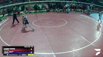 55 lbs Semifinal - Cohen Senne, Montana vs Miles Watt, Montana