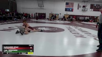 133 lbs Cons. Round 2 - Alexander Spray, Concordia Moorhead vs Cael Weinzweig, UW - La Crosse