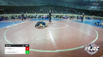 92 lbs Round Of 16 - Beckhem Fields, Cowboy Wrestling Club vs Daxen DeLaCerda, Bristow Youth Wrestling