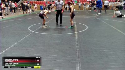 64 lbs Round 1 - Colton Dunn, Green Bulldogs vs Bristol Pope, Unattached