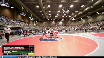 2A 157 lbs Cons. Round 1 - Zachary Riddle, South Sevier vs Cincinnatus Treadwell, Kanab