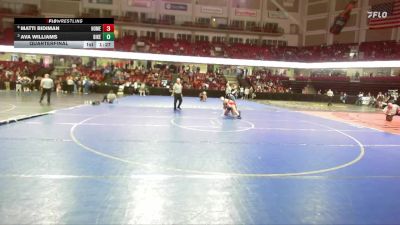 126 lbs Quarterfinal - Ava Williams, Bishop Kelly vs Matti Bidiman, Homedale