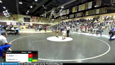 105 lbs Round 1 - Christopher Baker, Team Temecula Wrestling Club vs Tyler Bennett, Rancho Bernardo Wrestling