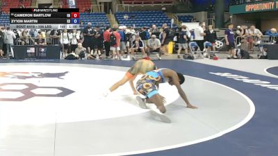 106 lbs Champ. Rd Of 16 - Cameron Bartlow, California vs Zy'ion Martin, Kansas