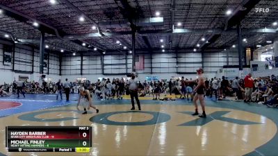 126 lbs Placement Matches (8 Team) - Michael Finley, HEAVY HITTING HAMMERS vs Hayden Barber, RIVER CITY WRESTLING CLUB