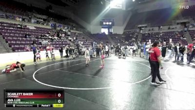 67-72 lbs 3rd Place Match - Scarlett Baker, California vs Ava Luis, Bear Cave Wrestling Club