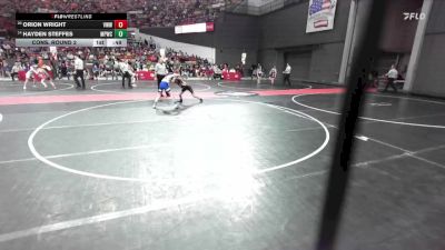 87 lbs Cons. Round 2 - Hayden Steffes, Mineral Point Wrestling Club vs Orion Wright, Oregon Wrestling Club
