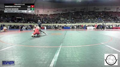161 lbs Consi Of 8 #1 - Jonathan Sullivan, Claremore Wrestling Club vs Nathan Monroe, Mangum Wrestling