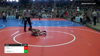 43 lbs Prelims - Chacen Rea, Warner Eagle Wrestling Club vs Damon Wood, Ponca City Kids Wrestling