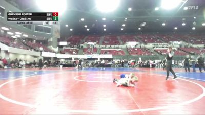50 lbs Cons. Semi - Wesley Oiestad, Elkhorn Wrestling vs Greyson Potter, Green River Grapplers
