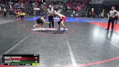 125 lbs Champ. Round 1 - Hudson Wesley, Bulls WC vs Brady Thompson, Eureka WC