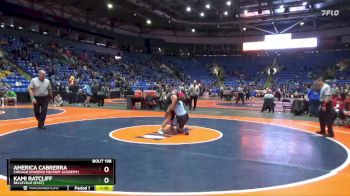 155 lbs Cons. Round 1 - Kami Ratcliff, Belleville (East) vs America Cabrerra, Chicago (Phoenix Military Academy)