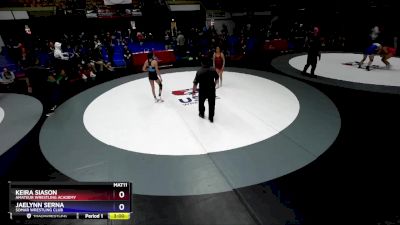 105 lbs Quarterfinal - Keira Siason, Amateur Wrestling Academy vs Jaelynn Serna, Somar Wrestling Club