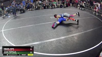 130 lbs Round 1 (6 Team) - Mikael Hays, Nebraska Blue vs Zane Portillo, South Dakota Lightning