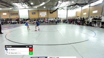 157 lbs Quarterfinal - Nathan Hicks, Bristol-Plymouth vs Marc Maurath, Newtown