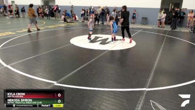 70 lbs Round 2 - Kyla Crow, Mat-Su Matmen vs Nekoda Simeon, Bethel Freestyle Wrestling Club