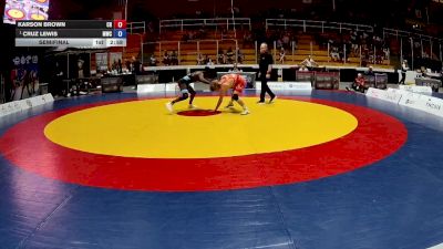 61kg Semifinal - Karson Brown, Coast RTC vs Cruz Lewis, Montreal Wrestling Club