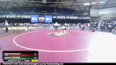 82 lbs Semifinal - Roman Coleman, Wrestling Rhinos Wrestling Club vs Preston Beckett, NWWC