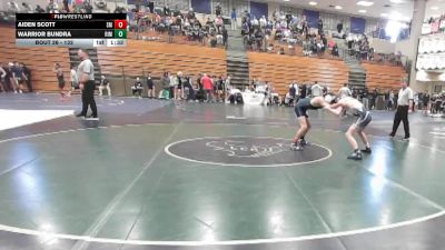 132 lbs Champ. Round 1 - Warrior Bundra, Rim Of The World vs Aiden Scott, San Marcos