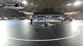 Boys 2A 138 lbs Cons. Round 3 - Stephen McKinnon, Bainbridge vs Kaiden Sorensen, Bremerton