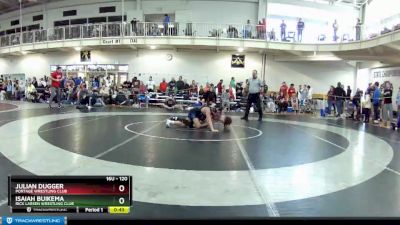 120 lbs Cons. Round 2 - Julian Dugger, Portage Wrestling Club vs Isaiah Buikema, Rick Larsen Wrestling Club