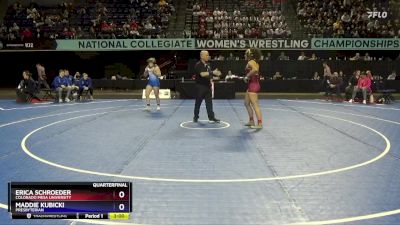 143 lbs Quarterfinal - Erica Schroeder, Colorado Mesa University vs Maddie Kubicki, Presbyterian