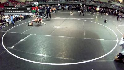 73 lbs Champ. Round 1 - Dariya Hoegemeyer, Wrestling With Character vs Demi Lindsey, Weeping Water Wrestling Club - Girls