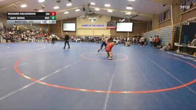 174 lbs Quarterfinal - Richard Halvorson, Sierra College vs Joey Mora, Westcliff