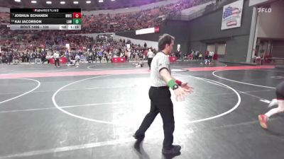 100 lbs Cons. Round 3 - Kai Jacobson, LAW vs Joshua Schanen, Muskego Wrestling Club
