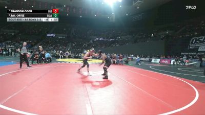6A Boys 215 lbs Semifinal - Brandon Cook, Forest Grove Boys vs Zac Ortiz, Beaverton Boys